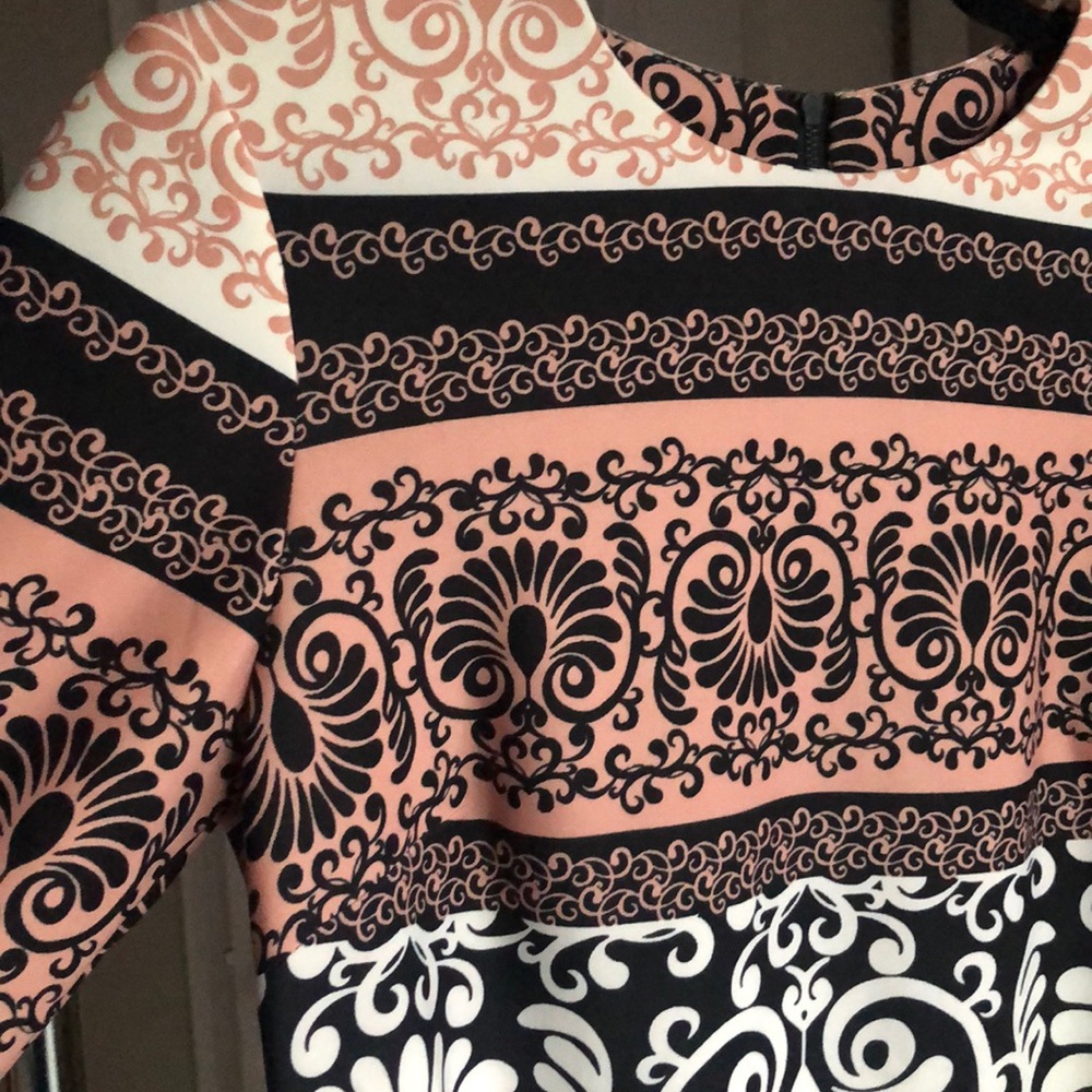 Multi-Colored, Color Block Dress With Pattern - image 2